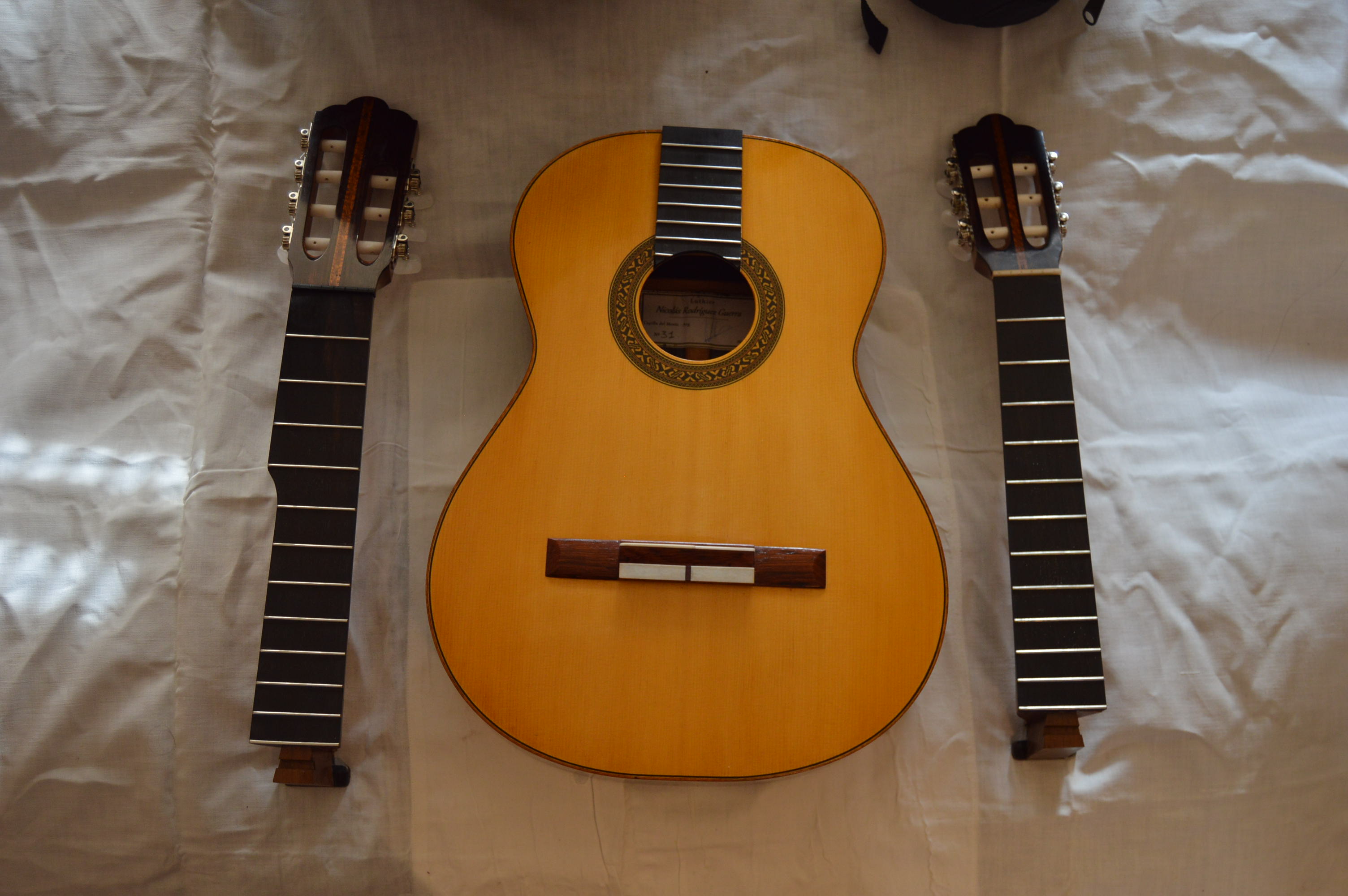 Barres de renfort table guitare artisanale – lutherie système Pullaway