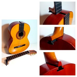 Collage de una guitarra Pullaway desmontada con varios detalles del encastre